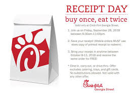 Select one of the languages according to your preference. Receipt Day September Chick Fil A Georgia Street Facebook