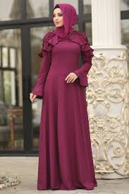 Tesetturlu Abiye Elbise Tesetturlu Abiye Elbise Volan Kol Murdum Tesettur Abiye Elbise 3633mu Tesetturisland Com Fashion Hijab