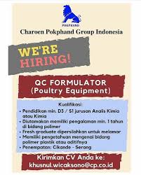 Check spelling or type a new query. Loker Qc Formulator Poultry Equipment Charoen Pokphand Group Indonesia Atmago