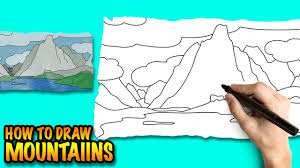 Put in the finishing touches. How To Draw Mountains Easy Step By Step Drawing Lessons For Kids Youtube