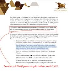 Did you already see the great announcements from our newsletter? Cryptolovett On Twitter So What Does This Tell You What Is The Current Price Of 0 02445 Grams Of Gold Uny Dig Is Backed By 1usd Worth Of Gold Bullion That Is