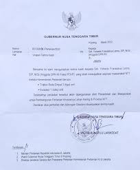 Meski ucapan terima kasih, surat tersebut tegolong surat resmi. Ansy Perjuangkan Alat Pertanian Gubernur Ntt Terima Kasih