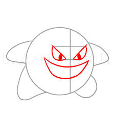 The puppy slides down from the mountain on its four paws. How To Draw Gengar Coloring Page Trace Drawing