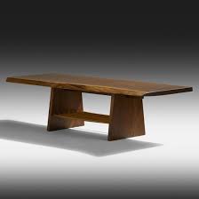 Excellent nakashima walnut coffee table atop a rare ming ii base. Lot Art George Nakashima Special Coffee Table