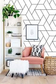 Black And White Geometric Wallpaper Bedroom Geometric Monochrome Wallpaper Self Adhesive Wallpaper Modern Stylish Trellis Texture Removable Wallpaper Black And White Peel Stick 59 In 2020 Geometric Monochrome Wallpaper Wall Stickers Living Room Geometric Removable Wallpaper