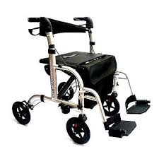 Hybrid 2 In 1 Rollator Walker Transport Wheelchair With Footrests Transport Wheelchair Wheelchair Foot Rest