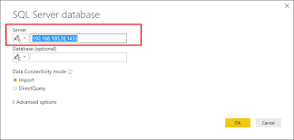 Click on tools, then select options. by alex lubyansky click on tools, then select options. click on tools, then select options. click on tools, then select options. click on advanced and select the network tab. Solved Connecting To Sql Server By Ip Address Microsoft Power Bi Community