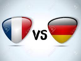 Make social videos in an instant: Vector Alemania Frente A Francia De La Bandera Del Juego De Futbol Ilustraciones Vectoriales Clip Art Vectorizado Libre De Derechos Image 29746212