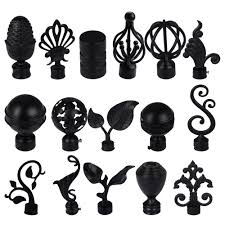 Curtain Rod Finial Decorative Head Top 1 Piece Curtains Pole Finial Elegant And Fashionable Design Due Decoracion Cortinas Cortineros De Metal Cortineros