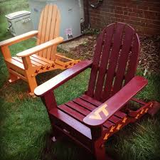 Weekend Project Vt Hokie Adirondack Chairs Hall House Hokies Virginia Tech Hokies