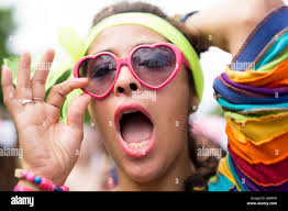 Rainbow parade hi-res stock photography and images