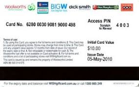 We did not find results for: Gift Card Wish Gift Card Woolworths Australia Wish Card Series Col Au Wcs 009 010 0110