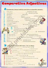 Maybe you would like to learn more about one of these? Comparative Adjectives More Less Fewer Esl Worksheet By Tekila