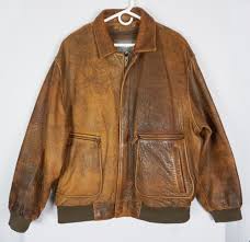 Wilsons Leather Mens Distressed Leather Bomber Brown Jacket W Zip Liner Sz Xl Wilsonsleather Brown Leather Bomber Jacket Leather Bomber Jacket Leather Bomber