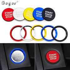 Ceyes Auto Engine Start Button Switch Key Ring Car Styling Case For Audi A4 A5 A7 Q3 Q5 Q7 Decoration Cover Interior Ac Car Engine Interior Accessories Audi A4