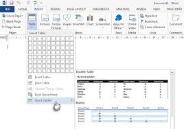 Creating Tables In Word Lessons Tes Teach