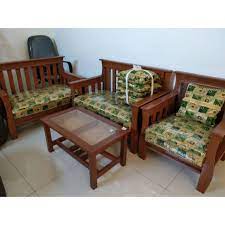 Bangku antik kayu jati model klasik. Kursi Kayu Sofa 1 Set Untuk Ruang Tamu 2 X Double 1 X Single Meja 5 Bantal Kks221 Shopee Indonesia