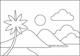15 mewarnai gambar pemandangan gunung anak tk paud dan sd. Mewarnai Gambar Pemandangan Anak Tk Pemandangan Gambar Buku Gambar