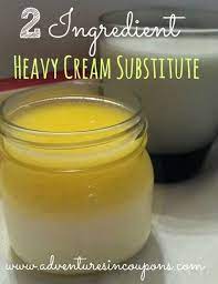How To Make A Homemade Heavy Cream Substitute Recipe Cooking Homemade Recipes Cooking Substitutions