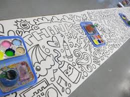 In The Art Room A Giant Painting Banner For Field Day Cassie Stephens Elementary School Art Art Classroom Decor Art Lessons Middle School