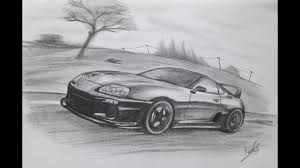 How to draw a toyota supra step 1. Toyota Supra 1994 Turbo Speed Drawing Youtube