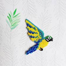 Et Voila J Ai Modifie Le Perroquet De Sarahs Beading Obsession Pour Le Transformer En Ara Bleu Un Peu De Couleur D Art Perle Broderie Perles Modeles Peyote