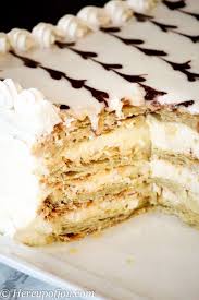 Faux Napoleon Cake Mille Feuille Her Cup Of Joy Recipe Napoleon Cake Napoleon Dessert Puff Pastry Cake