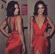 Red Dress Short Hair And Silk Image Vanessa Hudgens Short Hair Vanessa Hudgens Hair Vanessa Hudgens