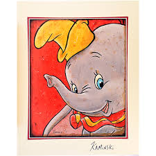 Disney Artist Print Joe Kaminski Dumbo Signed