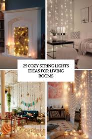 Color changing fairy string lights 33feet 100 led waterproof firefly twinkle christmas lights with usb plug and remote and multicolor light modes for craft, bedroom, wedding, holiday lights decoration. 25 Cozy String Lights Ideas For Living Rooms Digsdigs