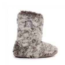 Cole Luxury Faux Fur Slipper Boots Snowy Owl Side Faux Fur Slippers Slipper Boots Boots