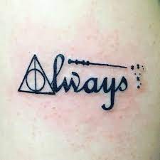 Deathly Hallows Tattoo Fresh Always With Harry Potter Symbols Decal Tattoo Ideas T Harry Potter Tattoos Deathly Hallows Tattoo Tattoo Quotes