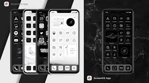 Take your iphone home screen beyond the default design. Black White Aesthetic Iphone Themes App Icons Screen Kit
