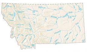 Montana Map With Cities And Rivers Montana Lakes And Rivers Map Gis Geography