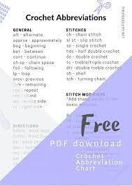 Posted on may 7, 2021 by cross in stitches and tagged crochet. Free Printable Crochet Abbreviations Chart The Snugglery