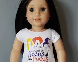 Hocus Pocus White Tee for 18 Inch Dolls