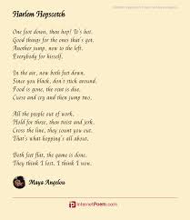 Harlem Hopscotch Poem By Maya Angelou