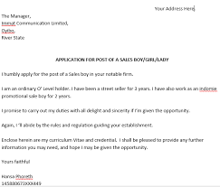 Do not forget to mention the job title and company name, and also where you came across the job listing. Example Of Job Application Letter In Nigeria Letter