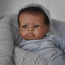 Black Reborn Dolls Realistic Reborn Baby Dolls Lanny, Black Boy, 20 Inch  African A Wooroy 20 Inch Dolls