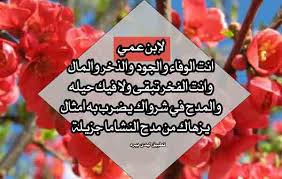 شعر مدح ابن العم ليدي بيرد