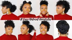 8 Quick Easy Hairstyles For Short Medium Natural Hair Perfect For Type 4 Hair Video Natural Hair Styles Easy Hairstyles Natural Hair Styles Easy