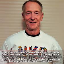 Proud to stand with Dr. Dan Wartick! Bob Hiatt says it best: “Dan is the  man!” With decades of experience, unwavering integrity, and a true heart  for students and families, Dan Wartick