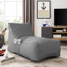 Bean bag chairs aren't newcomers in the world of furniture, but they've come a long way since their debut in the 1970s. Loungie Resty Light Grey Bean Bag Lounge Chair Nylon Foam Sleeper Bb146 28lg Hd The Home Depot
