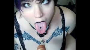 SUCK-CUBUS Extended Cut Ahegao Goth Girl FUCKED - Succubus Cosplay Nylon Feet Blowjob & Facial