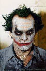 Jack Nicholson In Heath Ledger S Makeup Joker Batman Vs Joker Joker Face Paint Joker Face