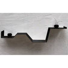 Grandes niches ouvertes de rangement. Etagere Murale Moderne Design Decorative Etagere Noire Metal
