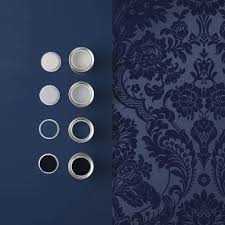 Gothic Damask Flock Wallpaper In Cobalt From The Exclusives Collection Burke Decor Damask Damask Wallpaper Flock Wallpaper