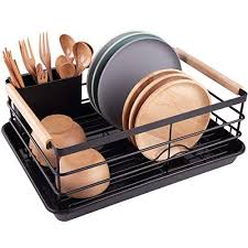 Highcraft's replacement sink strainer is inexpensive but does the job and is built to last. Brian Dany Dish Drainer With Drip Tray Wooden Handles Black 40 28 14 5 Cm Amazon Co Uk Kitchen Dish Drainers Dish Rack Drying Kitchen Dish Drainers