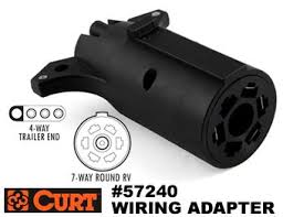 Brown pin for unwanted markers, tail lamps, and running lights. Curt 57240 Trailer Plug Wiring Adapter Flat 4 To Round 7 Rv Connector