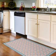 Mats, floor tiles, and rolled flooring kitchen floor systems are available. Vinyl Floor Mat With Decorative Tiles Pattern In Blue Spanish Style Area Rug Kitchen Rug Printed On Pvc Art Mat Pvc Rugs Vinyl Flooring Kitchen Mats Floor Vinyl Floor Mat